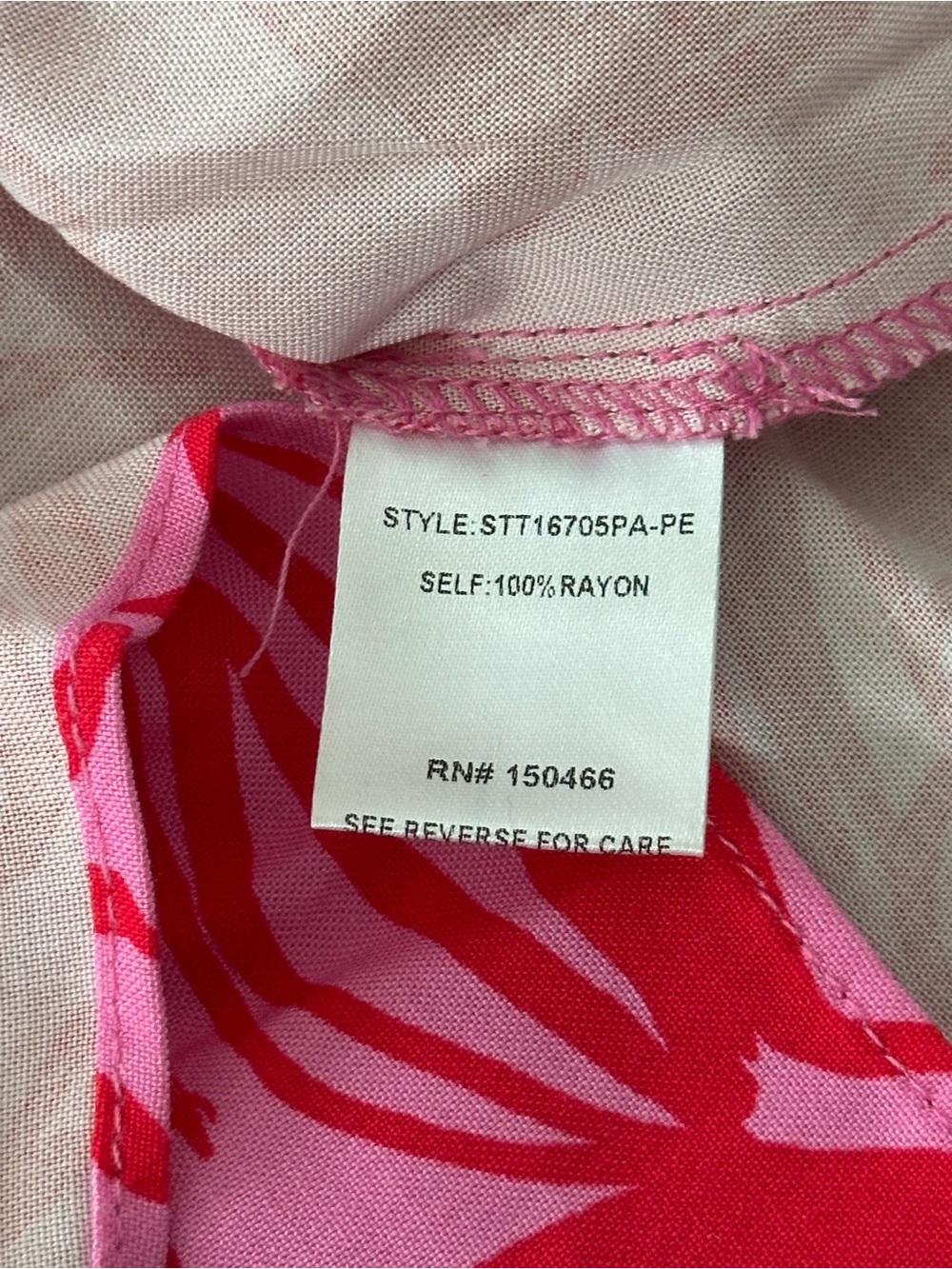 Sugarlips Pink and Red Halter Top Malia Floral Malpais Shirred Trapeze - Picture 8 of 10